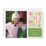 Christmas Fun Christmas Card (Green) Invite