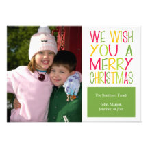Christmas Fun Christmas Card (Green) Invite