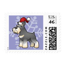 Christmas Giant/Standard/Miniature Schnauzer Postage Stamp