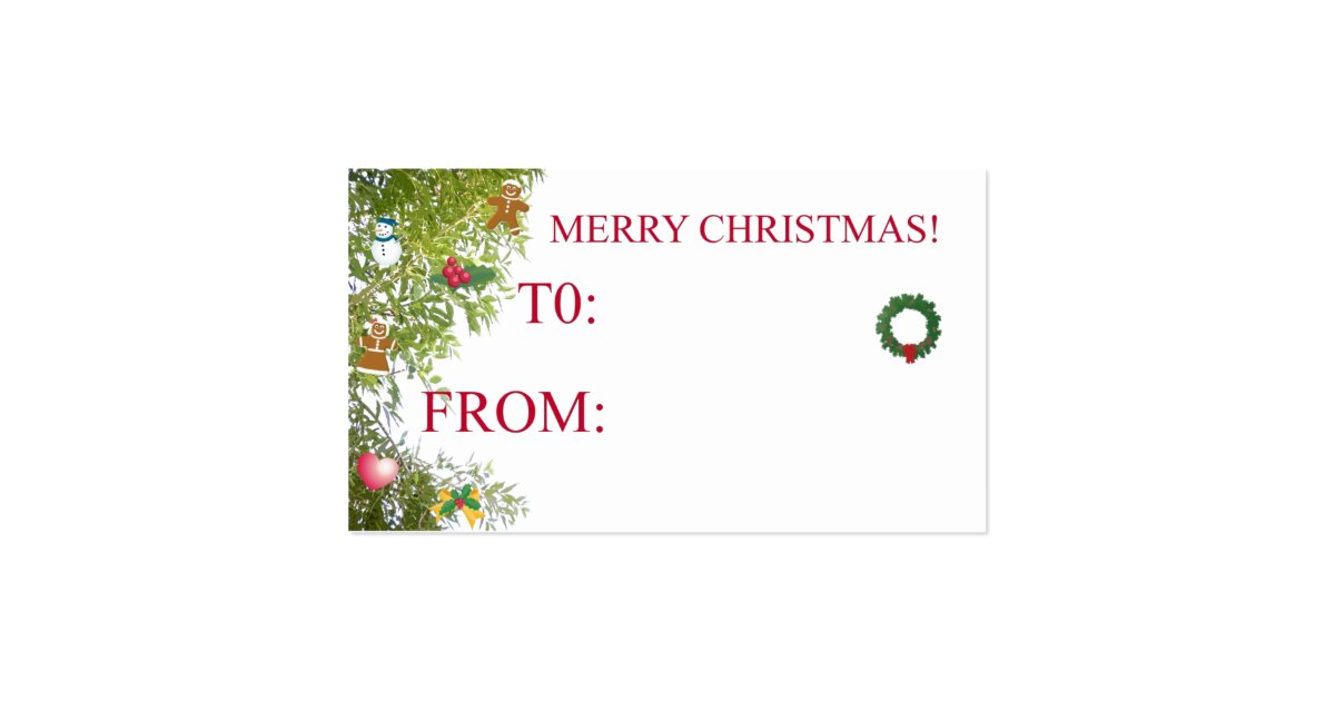 Sample Christmas Gift Card Sample Christmas Gift Card