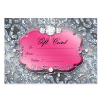 Christmas Gift Card Jewelry Zebra Pink Leopard business cards