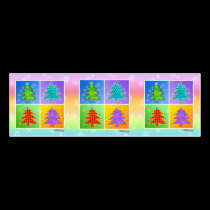 Christmas Gift Card - Pop Art Christmas Trees business cards