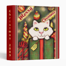 Christmas Gift Cat Photo Scrapbook Binder