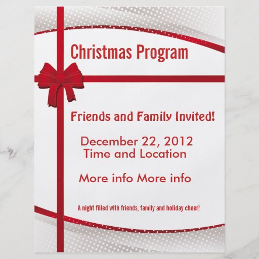 christmas gift program flyer zazzle christmas gift program flyer zazzle