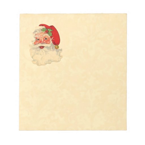 Christmas Gift Set Vintage Smiling Santa Note Pads
