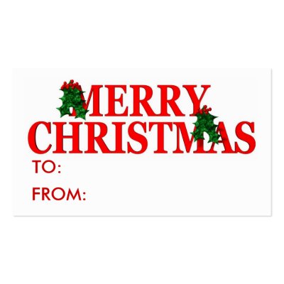 Christmas Gift Tag Business Card by forbes1954