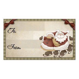 Christmas Gift Tag Business Card