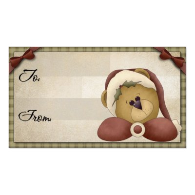 Christmas Gift Tag business cards