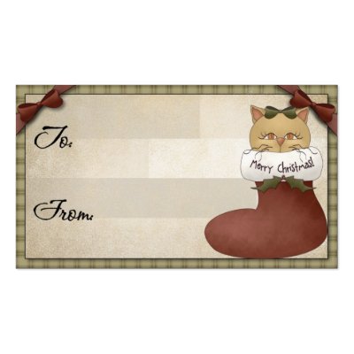 Christmas Gift Tag Business Cards by forbes1954