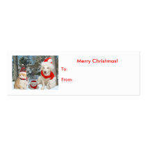 Christmas Gift Tag business cards by myrtieshuman Christmas Gift Tag business cards