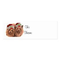 Christmas Gift Tag Card - Terrier Dogs business cards by darshe40 Christmas Gift Tag Card - Terrier Dogs business cards