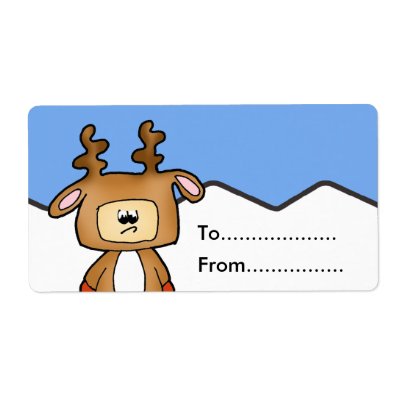 Christmas gift tag labels