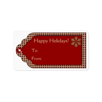 Christmas Gift Tag Labels