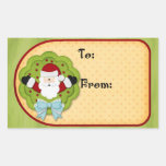 Christmas Gift tag Rectangle Sticker