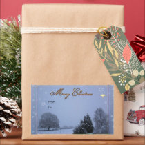 Christmas gift tag stickers