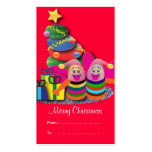 Christmas Gift tags: 2 pink bees Business Cards