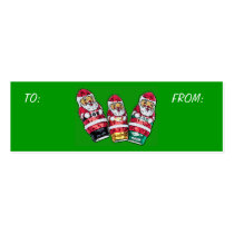 Christmas Gift Tags - Chocolate Santa's business cards