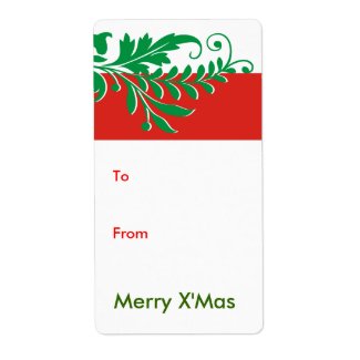 Christmas Gift Tags Label label
