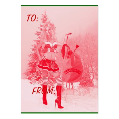 Christmas Gift Tags - Naughty Elf Business Card Template by TastefulDesigns