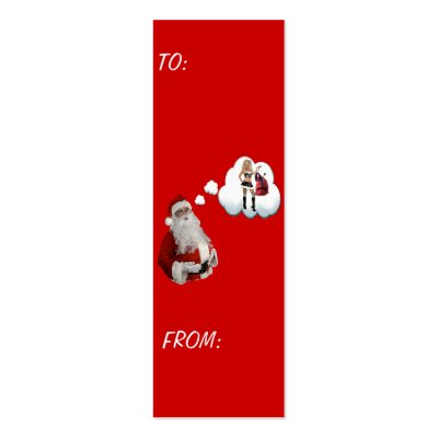 Christmas Gift Tags - Naughty Santa Business Card by TastefulDesigns