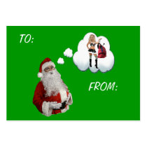 Christmas Gift Tags - Naughty Santa business cards by TastefulDesigns Christmas Gift Tags - Naughty Santa business cards