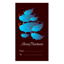 Christmas Gift tags: Whales business cards