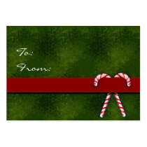 Christmas gift tags with candy canes business cards by perfectpostage Christmas gift tags with candy canes business cards