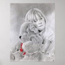 Christmas Gift Teddy Bear Poster
