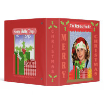 Christmas Gifts & Holly Photo Scrapbook Binder