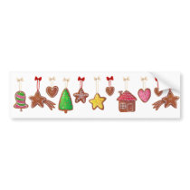 Christmas Gingerbread Cookies Bumper Sticker