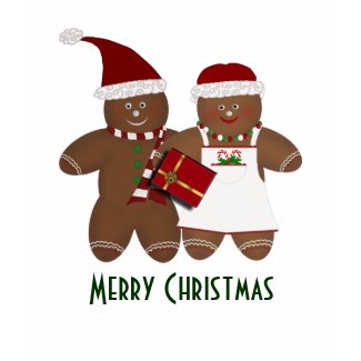 Christmas Gingerbread Couple Tshirt shirt