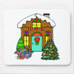 Christmas Gingerbread House Mouse Mats