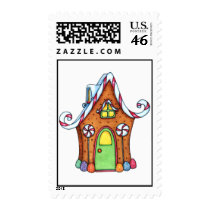 Christmas Gingerbread House postage