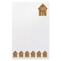 Christmas Gingerbread House Stationery by Lenora Christmas Gingerbread House Stationery