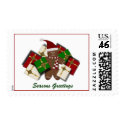Christmas Gingerbread Man and Gifts Postage postage