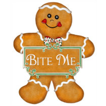 Christmas Gingerbread Man - Bite Me t-shirts