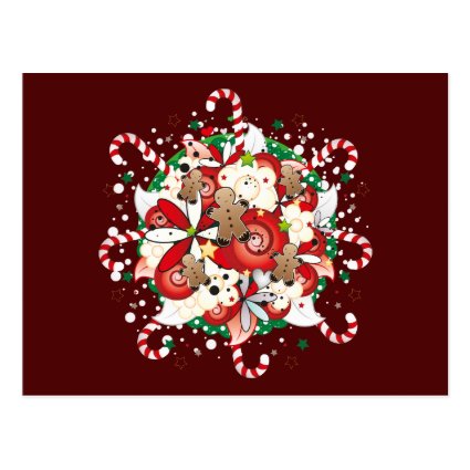 Christmas Gingerbread Man Bouquet Post Cards