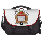Christmas gingerbread man cookie house commuter bags