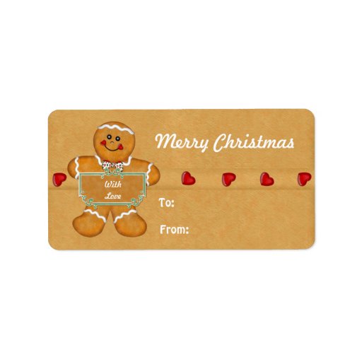 christmas gingerbread man gift tags personalized address christmas gingerbread man gift tags personalized address