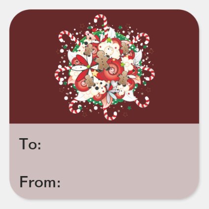 Christmas Gingerbread Man Gift Tags Stickers