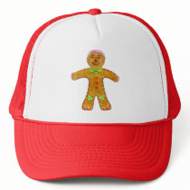 Christmas Gingerbread Man Hand Drawn hats by Lenora Christmas Gingerbread Man Hand Drawn hats