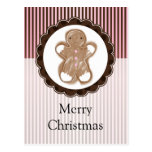 Christmas Gingerbread Man Post Card