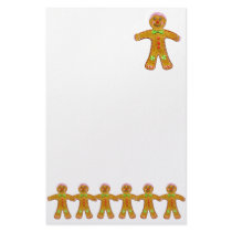 Christmas Gingerbread Man Stationery by Lenora Christmas Gingerbread Man Stationery