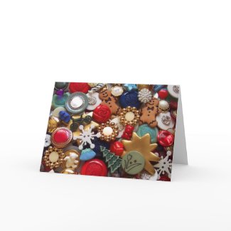 Christmas Gingerbread Men Buttons card