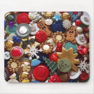 Christmas Gingerbread Men Buttons mousepad