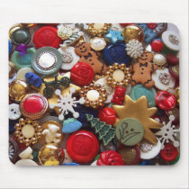 Christmas Gingerbread Men Buttons mousepads