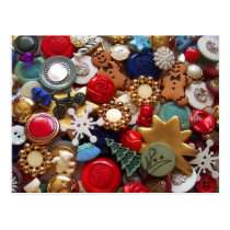 Christmas Gingerbread Men Buttons postcards