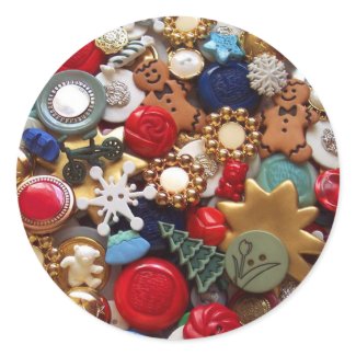 Christmas Gingerbread Men Buttons sticker