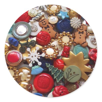 Christmas Gingerbread Men Buttons stickers