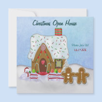 Christmas Gingerbread Open House  Invitation invitations